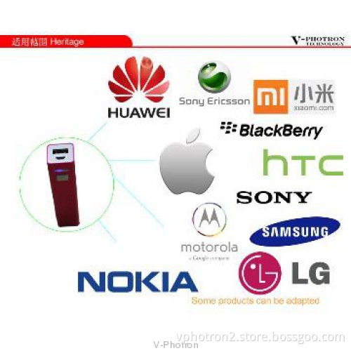 2013 design full capacity slim power bank 2600mah with flash light